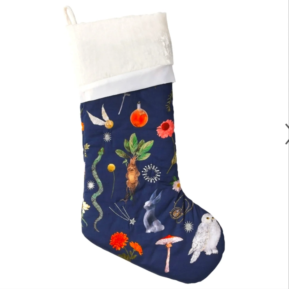 Pottery Barn Harry Potter HERBOLOGY Christmas Stocking Embroidered Whimsigoth